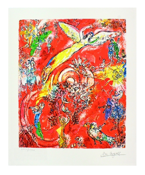 MARC CHAGALL The Triumph Of Music Mini Print 10in x 12in, with Certificate LXXXVIII of CCLXXV