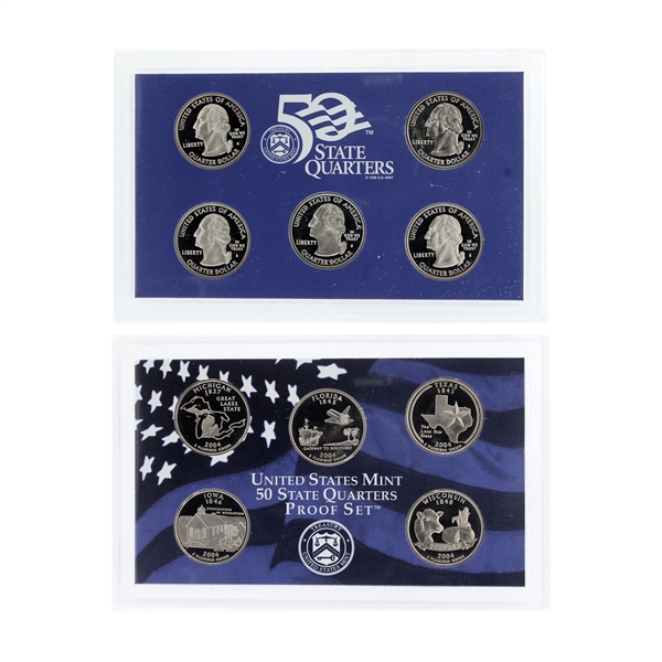 2004 United States Mint 50 State Quarters Proof Set Coin