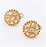 14K Yellow Gold 2.50CT Diamond Earrings -PNR-