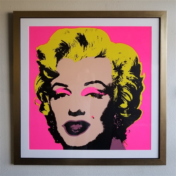 Andy Warhol (After) Museum Framed Marilyn Monroe Sunday B. Morning 40X40 Lithograph with Certificate (Vault_DNG)