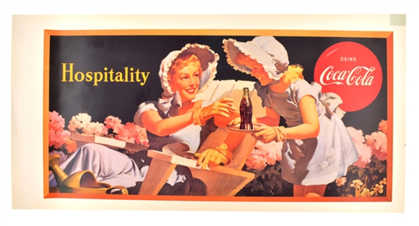 Collectable Coca Cola Advertising Poster (19 x 10) (Dimensions are Approximate)