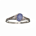 0.51CT Tanzanite /Topaz  And Sterling Silver Ring