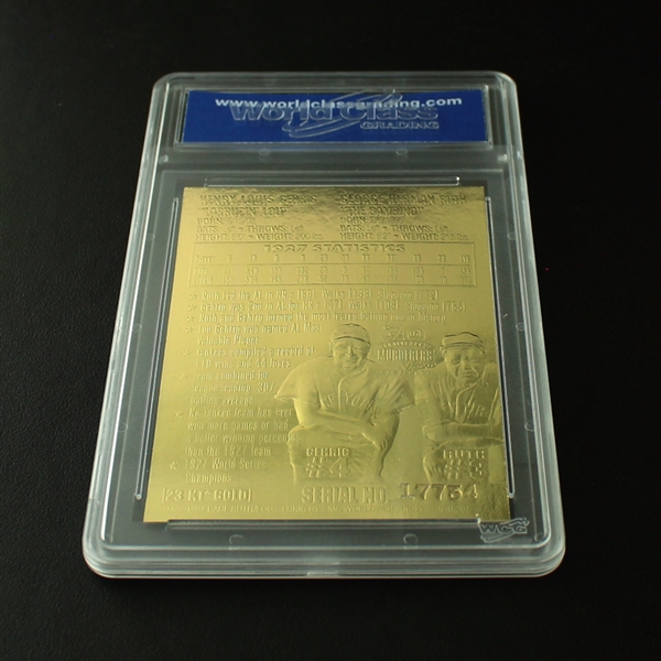 1997 Babe Ruth & Lou Gehrig Murderer's Row 23KT Gold Card