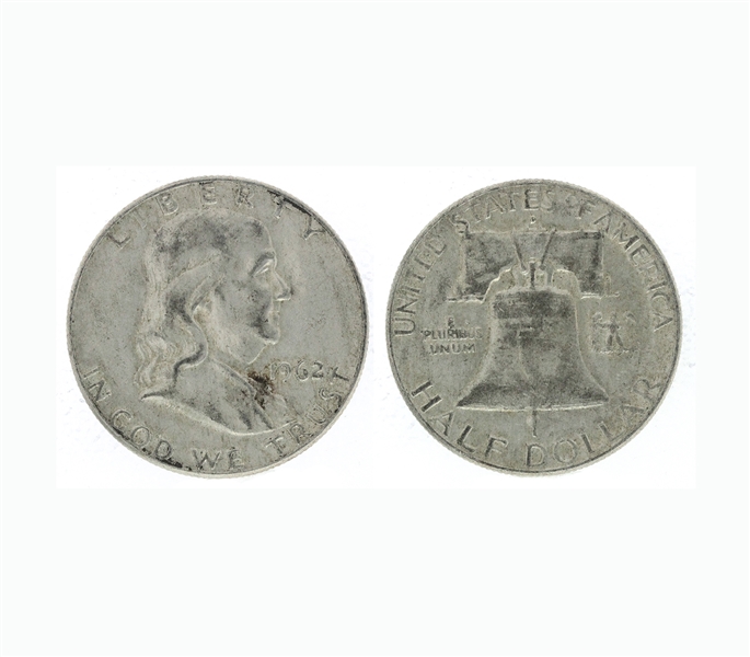 1962-D U.S. Benjamin Franklin Half Dollar Coin