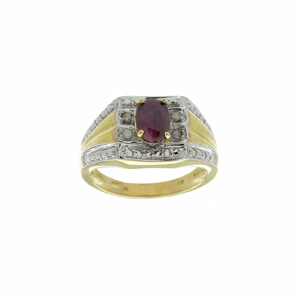 Ruby Gemstone 925 Sterling Silver Size 7 Ring 