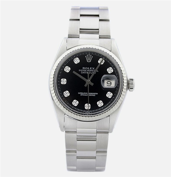 Rolex Color Black with White Gold and Diamond Jewels (Vault_CC-J)