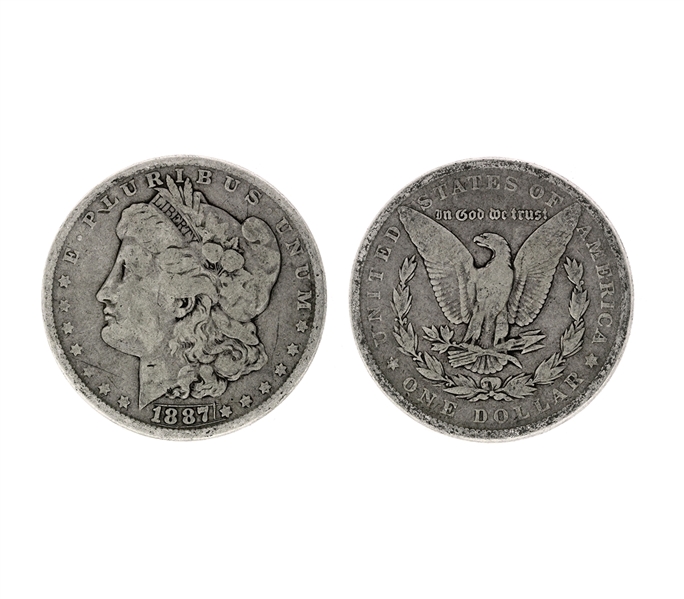 1887 U.S. Morgan Silver Dollar Coin