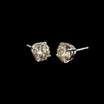 14KT White Gold, 2.20CT Round Brilliant Cut Diamond Earrings (VGN B-133)