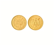 1945 Dos Pesos Estados Unidos Mexicanos 0.900 purity Gold Coin