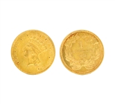 1861 $1.00 U.S. Indian Head Gold Coin (DF)