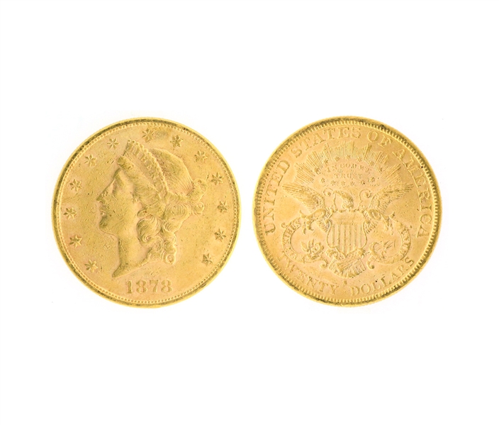 1878-S $20.00 U.S. Liberty Head Gold Coin (DF)