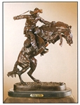 Bronco Buster Bronze by Frederic Remington Rendition 10" x 7.5" (SKU-AS) (Vault_AS)