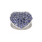 Tanzanite 925 Sterling Silver Size 5 Ring