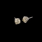 14KT White Gold, 2.06CT Round Brilliant Cut Diamond Earrings (VGN B-125)