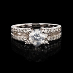 APP: 17.7k 1.01ct SI3 CLARITY CENTER Diamond 18K White Gold Ring (1.79ctw Diamonds) (Vault_R15_38482)
