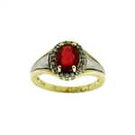 Gorgeous 1.9CT Ruby White Topaz 14KT Yellow Gold/Sterling Silver Ring - Great Investment -TNR-