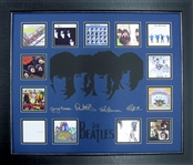 *Rare The Beatles Album Covers Museum Framed Collage - Plate Signed