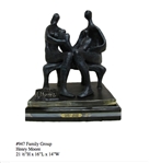 *Rare Limited Edition Numbered Bronze Henry Moore Family Group  21.5 H x 16 L x 14 W -Great Investment-
