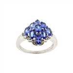 Gorgeous 2.31CT Tanzanite White Topaz Sterling Silver Ring - Great Investment -TNR-