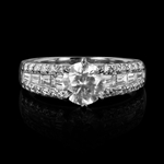 APP: 17.1k Gorgeous 1.17ct SI3 CLARITY CENTER Diamond 18K White Gold Ring (EGL USA CERTIFIED) (Vault_R20_ 23448)