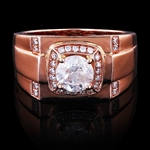 APP: 10.3k Gorgeous 1.28ct CENTER Diamond 14K Rose Gold Ring (1.65ctw Diamonds) (Vault_R20_ 31521)