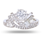 APP: 11.8k Gorgeous 0.51ct F COLOR CENTER Diamond 18K White Gold Ring (1.23ctw Diamonds) (Vault_R20_ 43678)