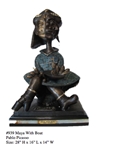 *Rare Limited Edition Numbered Bronze Picasso Maya with Boat 28 H x 16 L x 14 W -Great Investment-