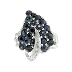APP: 4.5k 14K White Gold 3.04CT Sapphire and Diamond Ring - Great Investment - Lovely Piece!