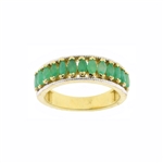 Gorgeous 0.91CT Emerald 14KT Yellow Gold/Sterling Silver Ring - Great Investment -TNR-