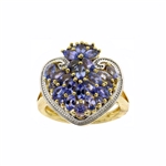 Gorgeous 1.83CT Tanzanite 14KT Yellow Gold/Sterling Silver Ring - Great Investment -TNR-