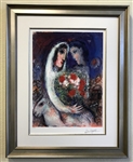 *Interpretation of Works by Marc Chagall, Limited Edition Marriage Photomechanical Reproduction with a Facsimile Signature 26x32