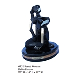 *Rare Limited Edition Numbered Bronze Picasso Seated Woman 20 H x 14 L x 11 W -Great Investment-