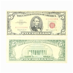 1963 $5.00 U.S. Red Seal Series Bill