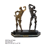 *Rare Limited Edition Numbered Bronze Dali Day & Night 23 H x 22 L x 9 W -Great Investment- (Vault_AS)