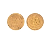 Extremely Rare 1945 Mexico Uncirculated 2 Pesos Gold Coin - Great Investment -