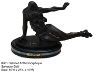 Bronze Dali "Cabinet Anthromorphique" 15" H x 25" L x 10" W (Vault_AS)