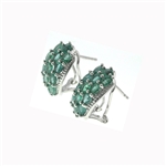 Gorgeous 4.68CT Emerald Sterling Silver Earring - Great Investment -TNR-