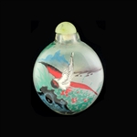 Outstanding Chinese Reverse Painted Perfume Bottle Superior Piece!
