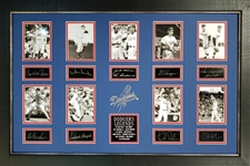 *Rare L.A. Dodger Legends Museum Framed Collage - Plate Signed (Vault_BA)