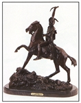 Scalp Bronze by Frederic Remington 10" x 8.5"  (SKU-AS) (Vault_AS)