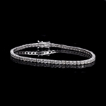 18KT White Gold, 5.03CT Round Brilliant Cut Diamond Tennis Bracelet Condition - Brand New (VGN A-35) (Vault V)