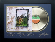 *Rare Led Zeppelin Untitled IV Album Cover and Gold Record Museum Framed Collage - Plate Signed (Vault_BA)
