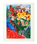 MARC CHAGALL Les Soucis Mini Print 10in x 12in, with Certificate LXXXIX of CCLXXV