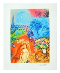 MARC CHAGALL Serenade Mini Print 10in x 12in, with Certificate LXI of CCLXXV