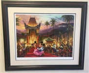 Rare Thomas Kinkade Original Limited Edition Numbered Lithograph Plate Signed Museum Framed "Mickey and Minnie in Hollywood" with Certificate (Vault_DNG)