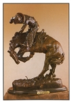 Rattlesnake Bronze by Frederic Remington Rendition 8.5" x 7"  (SKU-AS) (Vault_AS)