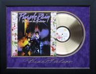 Prince and the Revolution Purple Rain Album Cover and Gold Record Museum Framed Collage - Plate Signed (Vault_BA)