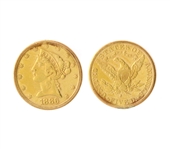 1886-S $5.00 U.S. Liberty Head Gold Coin