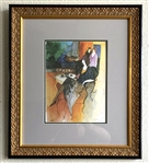 Limited Edition Tarkay Lithograph "Begrudging" 19.25"x 22.25" Plate Signed Museum Framed with Certificate (Vault_DNG)