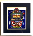 Burton Morris - "Slot Machine" Blue Framed Giclee Original Signature with Certificate  (Vault_DNG)